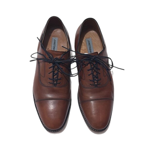 Johnston & Murphy Shoes Mens 12 Brown Leather Oxford Career Event Dandy Academia main image 11
